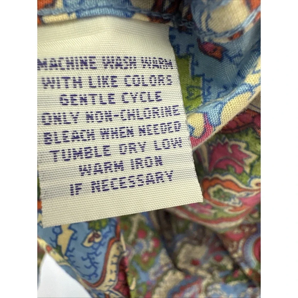 Alan Flusser Long Sleeve Shirt Mens 2XL XXL Multicolor Paisley Button Down Loud‎ - Picture 8 of 8